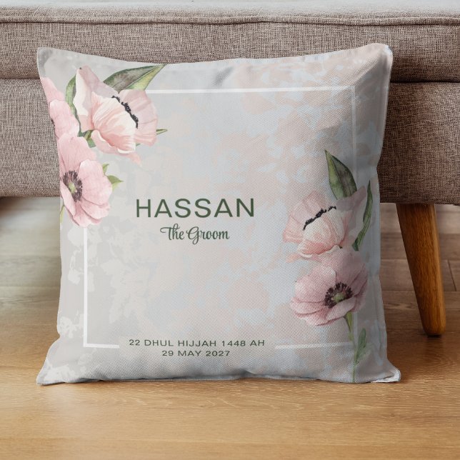 Almofada de Arremesso de Casamento Groom Personali (Criador carregado)