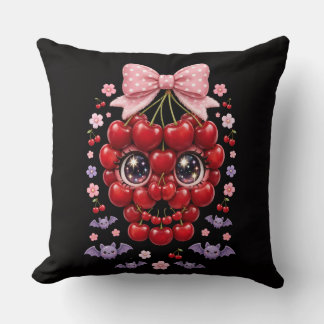Almofada de Arremesso de Crânio de Cereja Kawaii D