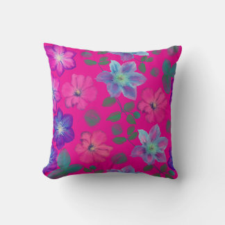 Almofada de Arremesso de Flor Rosa