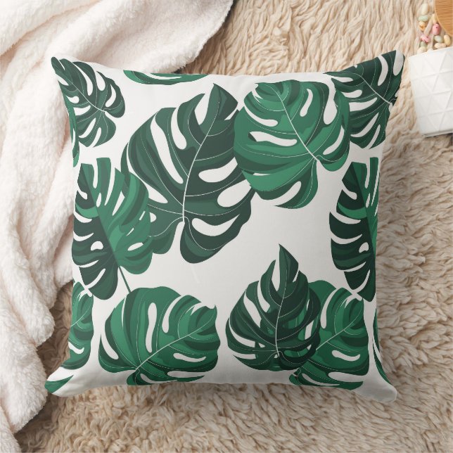 Almofada de Arremesso de Folhagem de Planta Monste (Cobertor)