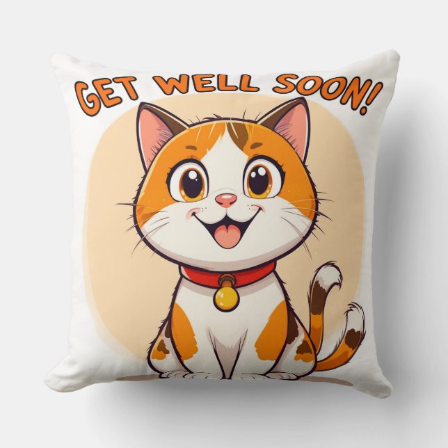 🐱 Almofada de Arremesso de Gato de Desenho Animad (Frente)