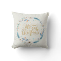 Almofada de Arremesso de Guirlanda de Natal Monogr