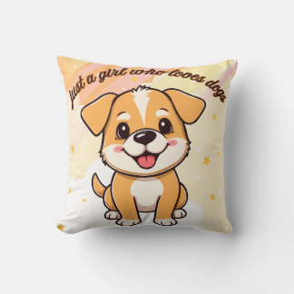 Almofada de Arremesso de Ilustração de Cachorrinho