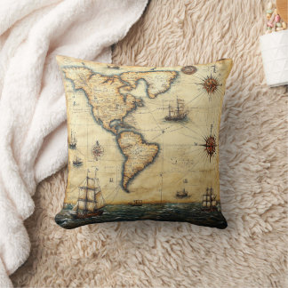 Almofada de Arremesso de Mapa Mundial Antigo