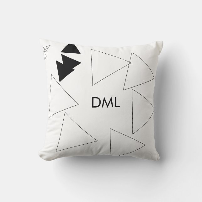 Almofada de Arremesso de Padrão Scandi Formas Geom (Frente)