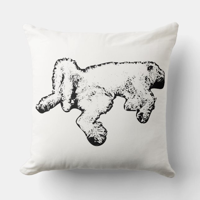 Almofada de Arremesso de Tinta Spinone Feliz (Frente)