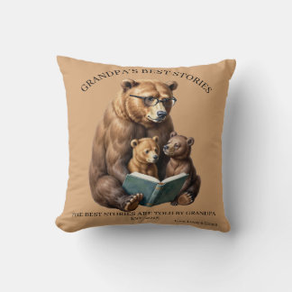 Almofada de Arremesso de Urso de Arte Popular com