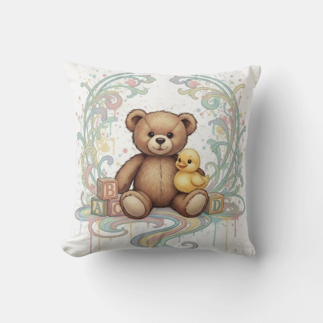 Almofada de Arremesso de Urso de Pelúcia (Frente)