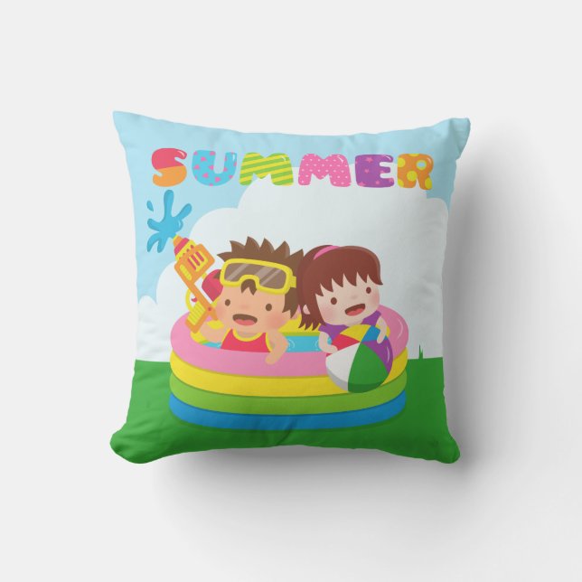 Almofada de Arremesso Diversão na Piscina de Água  (Frente)