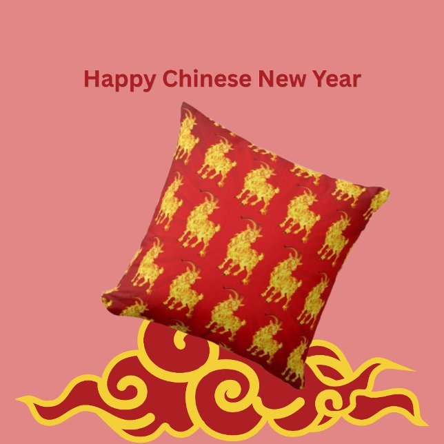 Almofada de Arremesso do Ano do Bode CNY (Criador carregado)