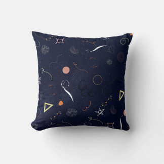 Almofada de Arremesso Doodle Estrela Noturna Azul