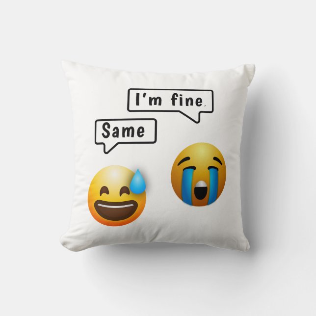 Almofada de Arremesso Emoji de Rosto Sorridente Fo (Frente)