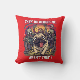 Almofada de Arremesso Engraçada de Pug de Hallowee