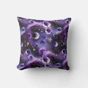 Almofada de Arremesso Fases da Lua Celestial Roxo 