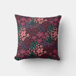 Almofada de Arremesso Floral Burgundy Mal-humorada
