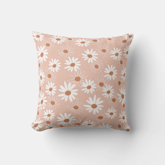 Almofada de Arremesso Floral Dasies Moderno Chic (Frente)
