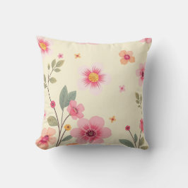 Almofada de Arremesso Floral de Rosa Suave Cottage