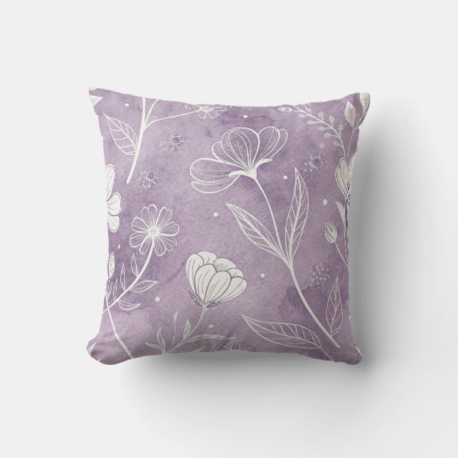 Almofada de Arremesso Floral Sonhador – Quadrada (Frente)