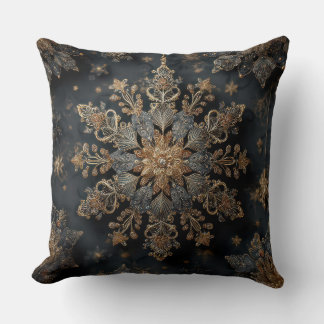 Almofada de Arremesso Luxuosa Mandala Dourada