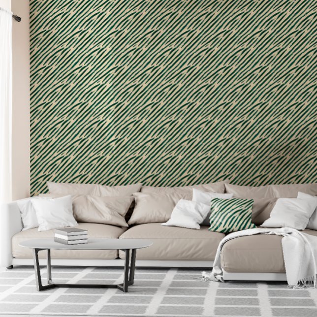 Almofada de Arremesso Moderna Retiro Ritmo Esmeral (Bold brushstrokes. Boutique comfort. Unforgettable stays)
