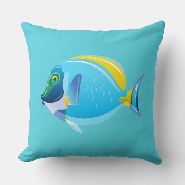 Almofada de Arremesso-Peixes Tropicais (Frente)