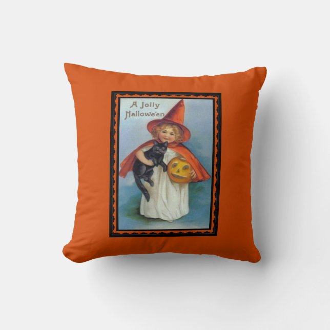 Almofada de Arremesso Vintage Jolly Halloween (Frente)