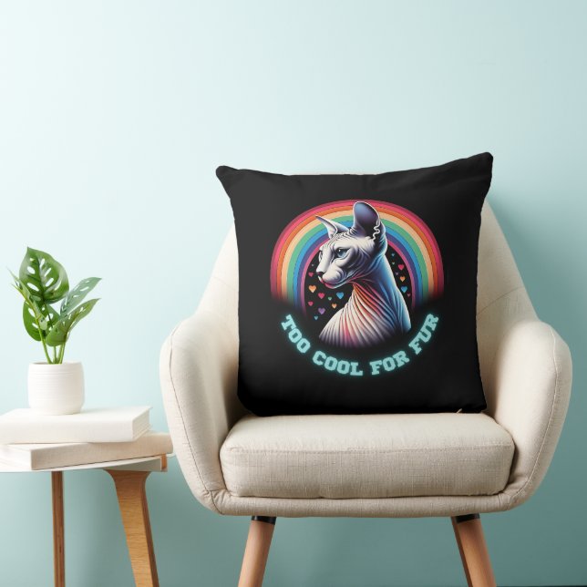Almofada de Arte de Gato Sphynx  (Cadeira)