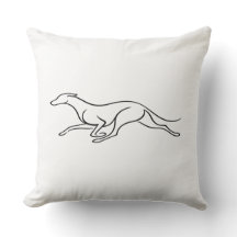Almofada de arte de linha única Greyhound moderna