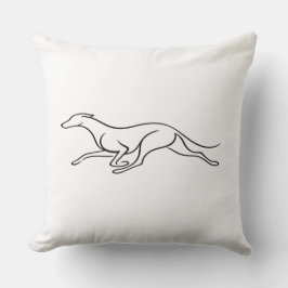 Almofada de arte de linha única Greyhound moderna
