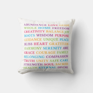 Almofada de Arte Motivacional Positiva Inspiradora