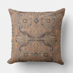 Almofada de Beige Castanho-Pérsico Antiquado