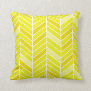 Almofada De Chevron amarelo Cantilevered largamente