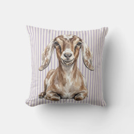 Almofada de decoração de fazenda com cabra Núbia e