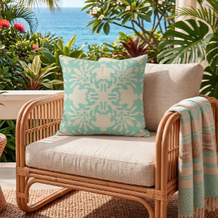 almofada de decoração havaiana com tartaruga marin