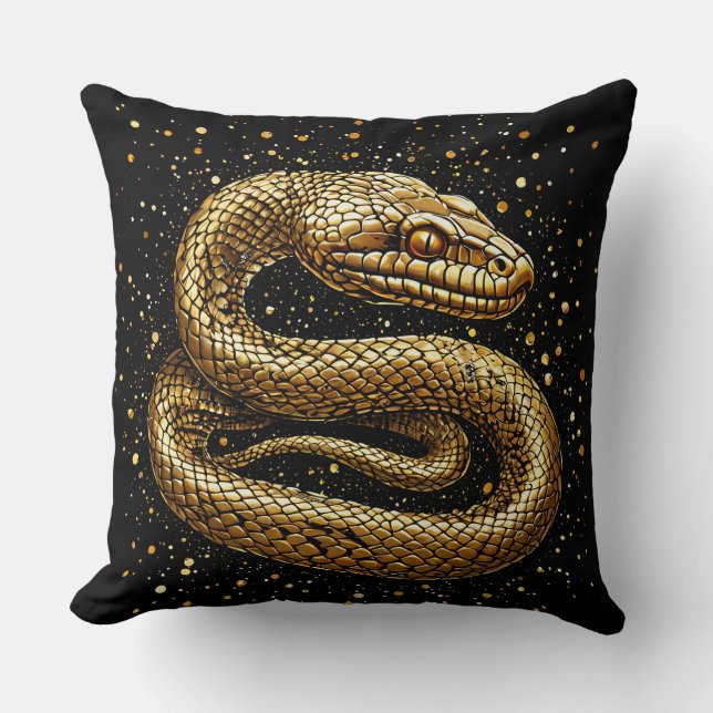 🐍 Almofada de Decoração Mística da Casa da Cobra  (Frente)