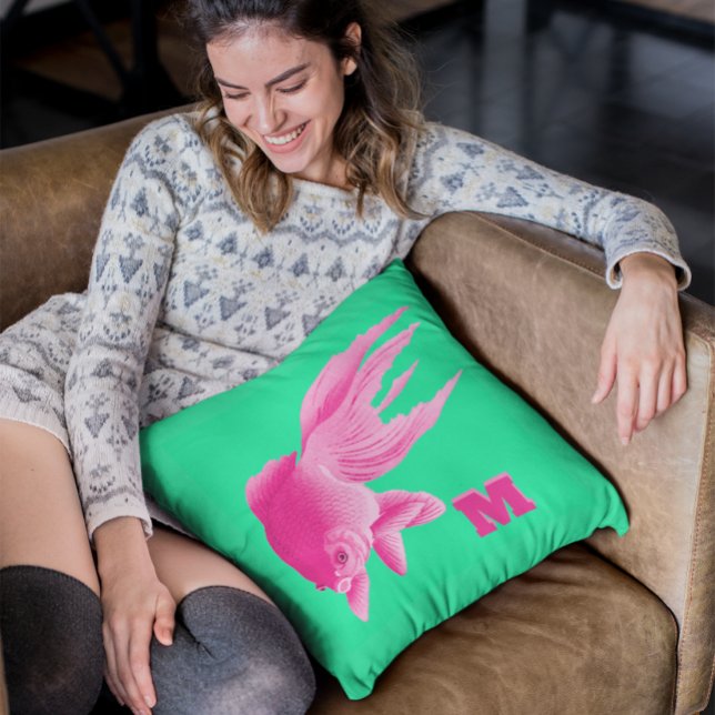 Almofada de Decoração Moderno Peixe Dourado Rosa V (Criador carregado)