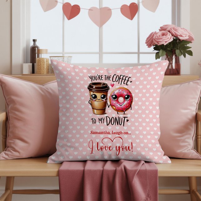 Almofada de Dia dos Namorados com Comida Divertida (Funny Food Valentine Pillow with Custom Name)