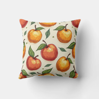 almofada de estofado com padrão de frutas