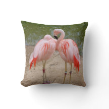 almofada de flamingo rosa
