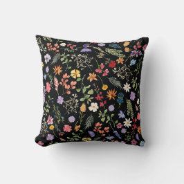 Almofada de flores colorida para sala de estar