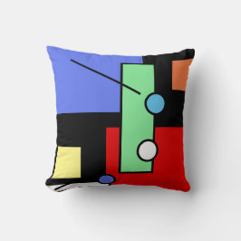 Almofada de Forma Geométrica de Arte Abstrata Bril