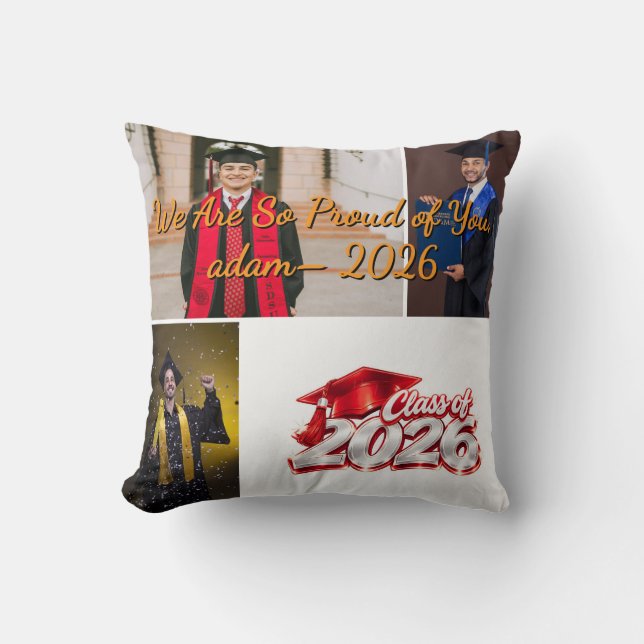 Almofada de Foto de Formatura Personalizada da Tur (Frente)