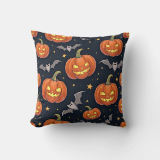 Almofada de Halloween com uma sensação desenhada à