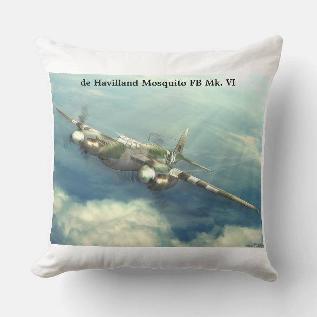 Almofada de Havilland Mosquito FB Mk. TRAVESSEIRO DECORATIV (Frente)