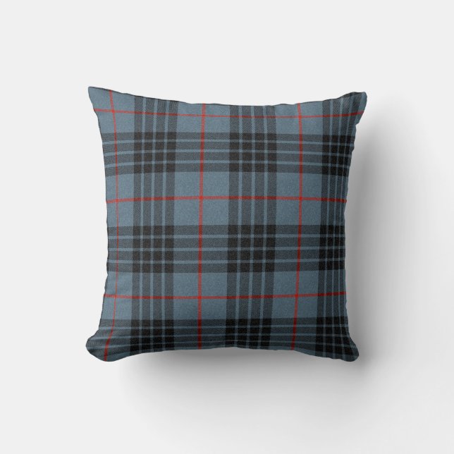 Almofada de Highland Xadrez MacKay Blue (Frente)