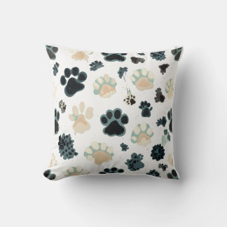 Almofada de imagem de padrão de pata puppy