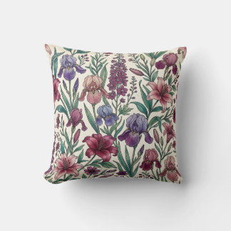 Almofada de Irises Boho Linework