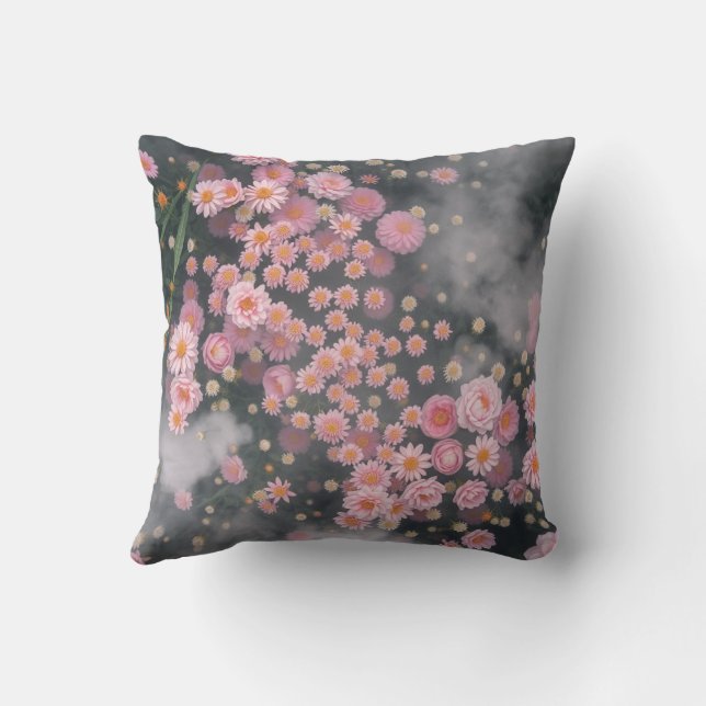 Almofada de Jardim Floral Rosa Sonho (Verso)