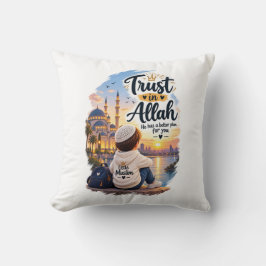 Almofada de Lançar Confie em Alá - Decoração Islâ