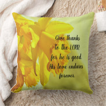 Almofada de Lançar Narcisos Amarelos – Salmos 136